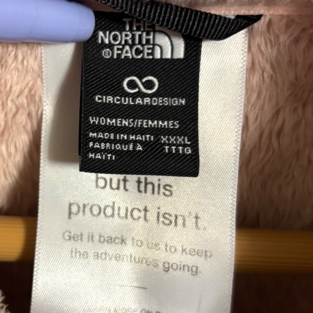 The North Face Osito Fleece Jacket Pink Full Zip Fuzzy Gorpcore Plus Size XXXL - Picture 4 of 12